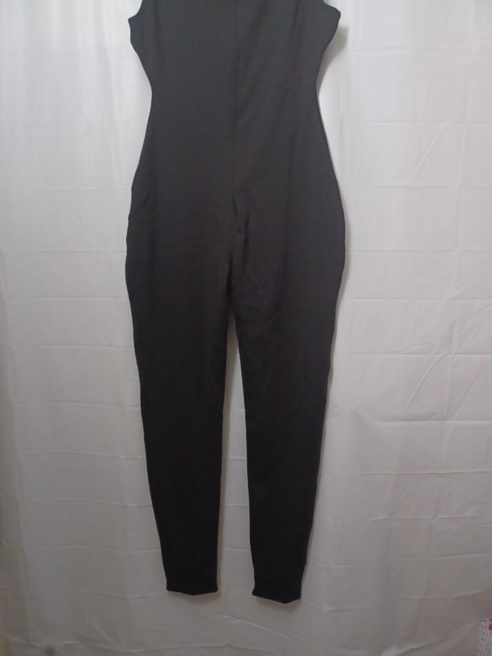 SKIMS ALL IN ONE MOCK NECK SLEEVELESS JUMPSUIT ONX SIZE LARGE STYLE# BS-BSF-0760 - Picture 6 of 16